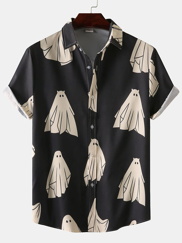 Chemise à manches courtes à imprimé Cartoon pour homme