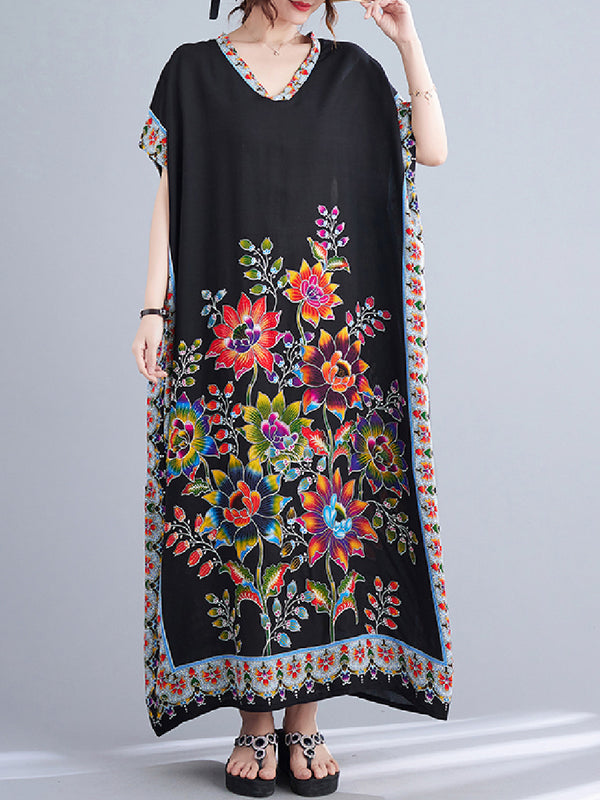 Retro Print Casual Dress