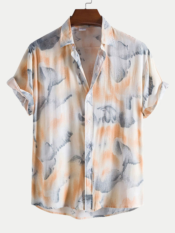 Men's casual print short sleeve shirt