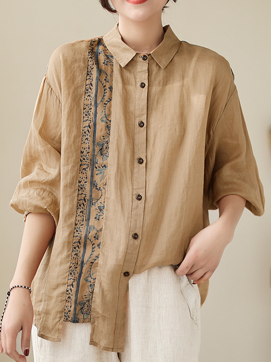 Ethnic style minimalist top