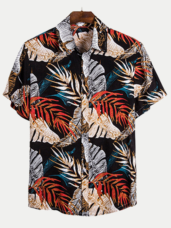 Camicia hawaiana da uomo a manica corta