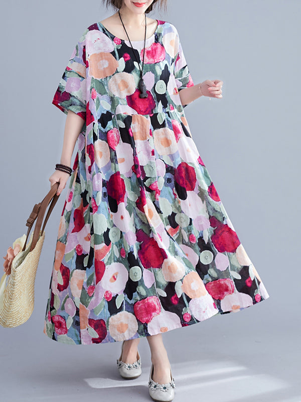 Floral Holiday Casual Dress