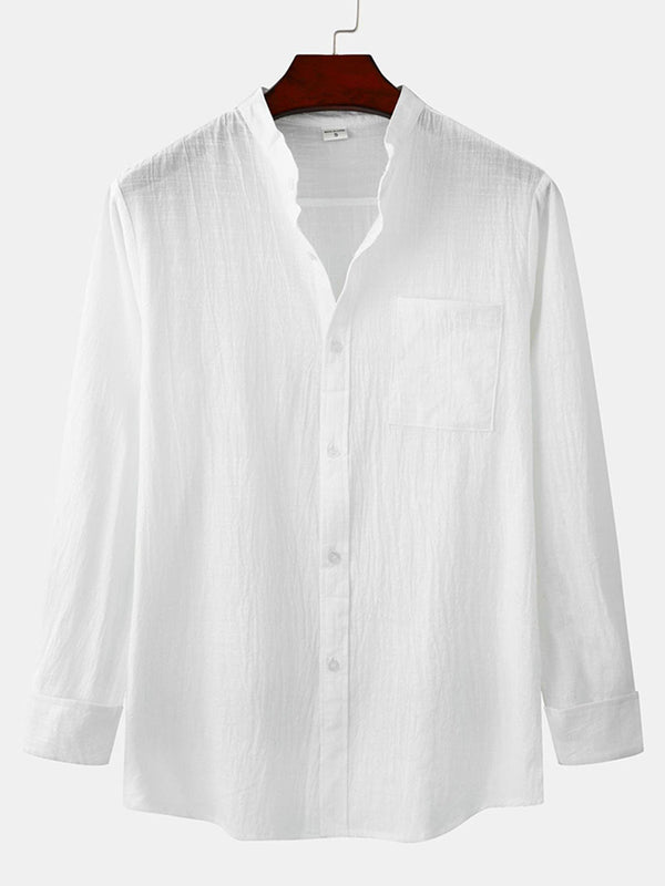 Chemise décontractée à manches longues pour hommes