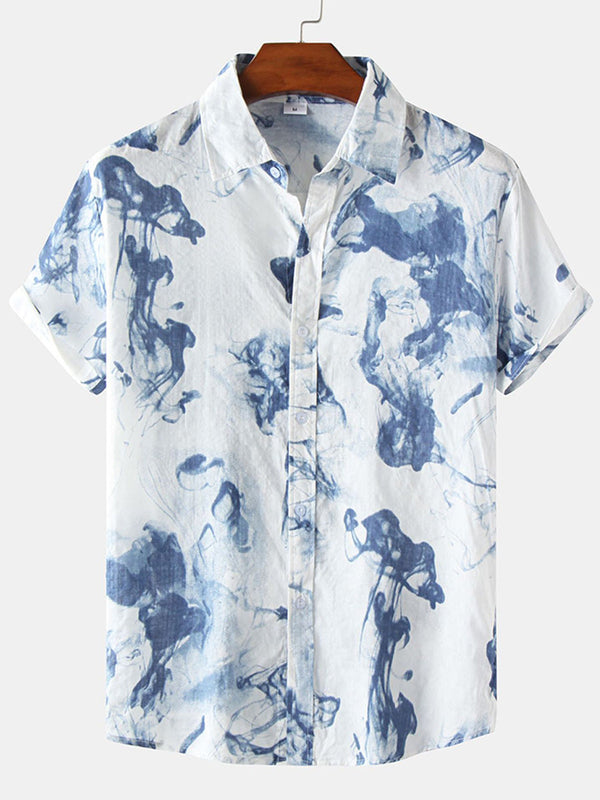 Camicia a maniche corte casual hawaiana da uomo