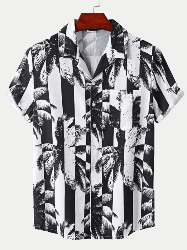 Men's holiday print short sleeve shirt