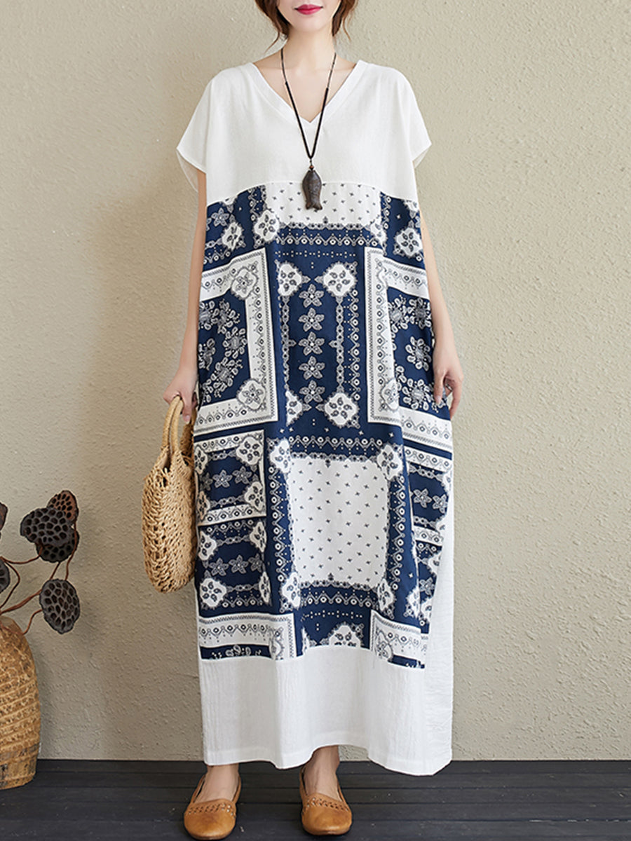 Ethnic Print Casual Dress