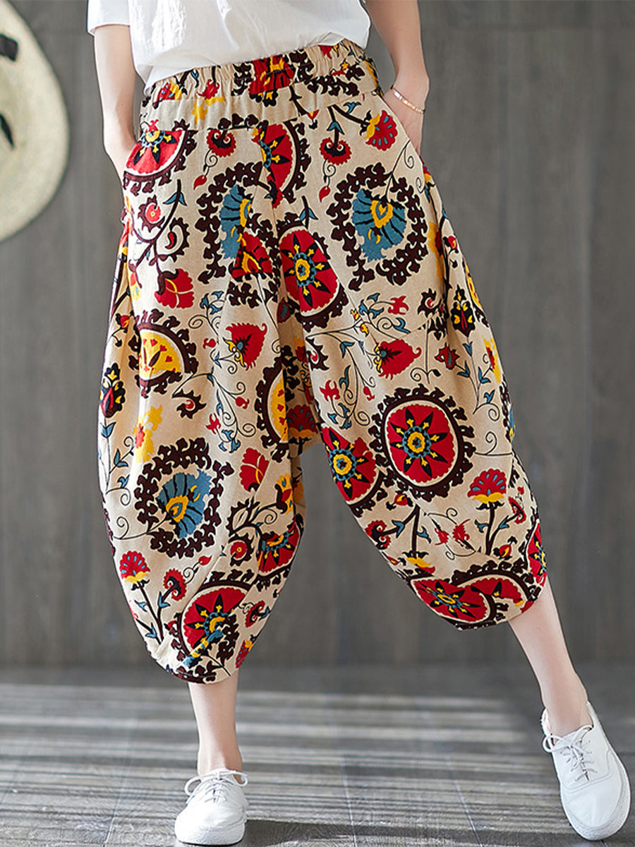 Vintage printed Casual pant