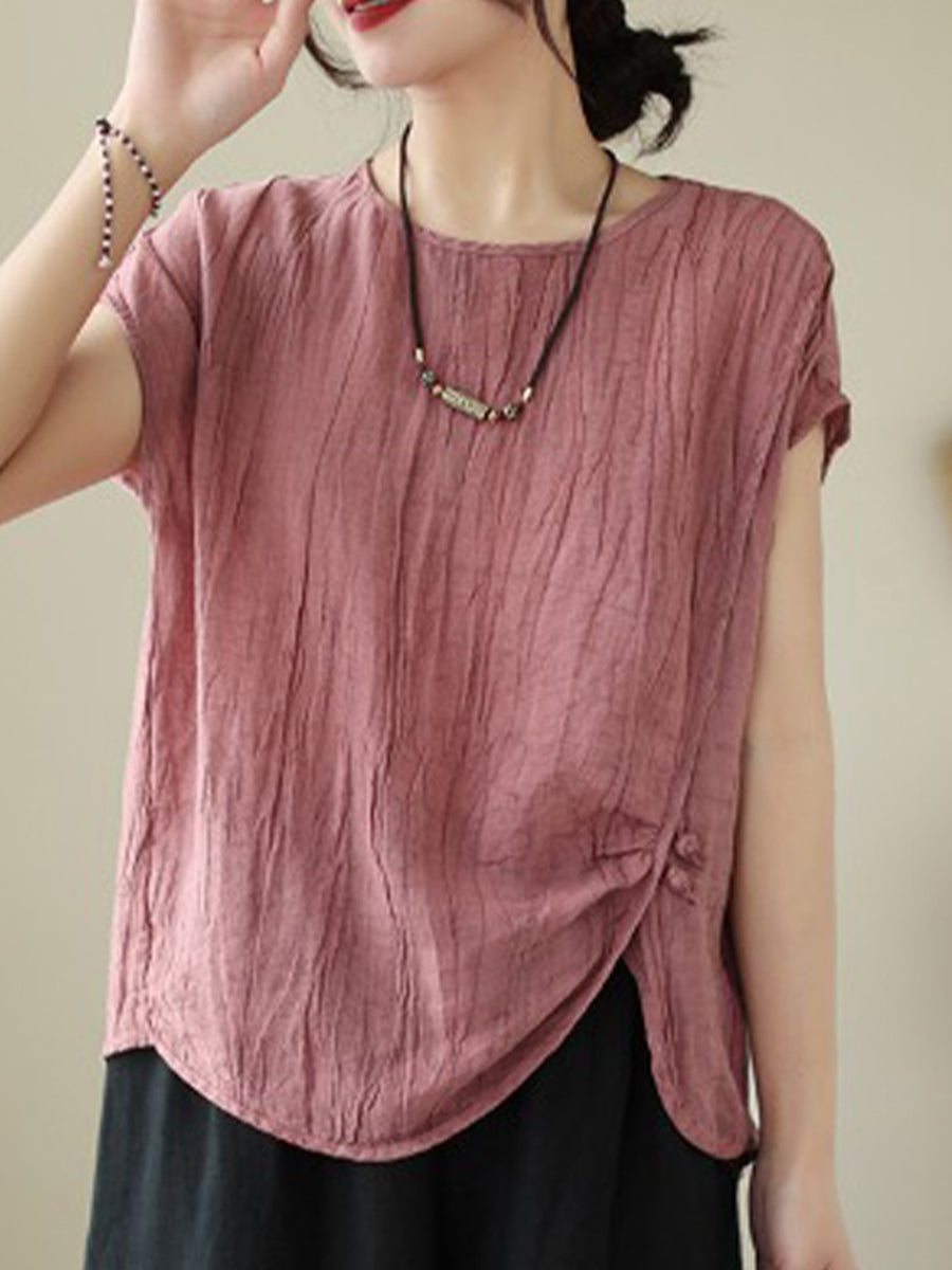 Round neck casual long shirt