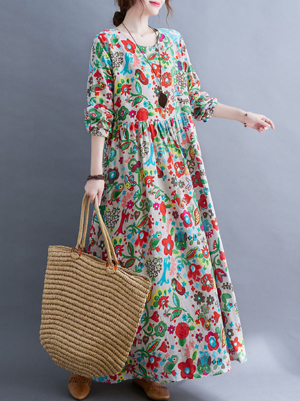 Floral Plus Size Casual Dress