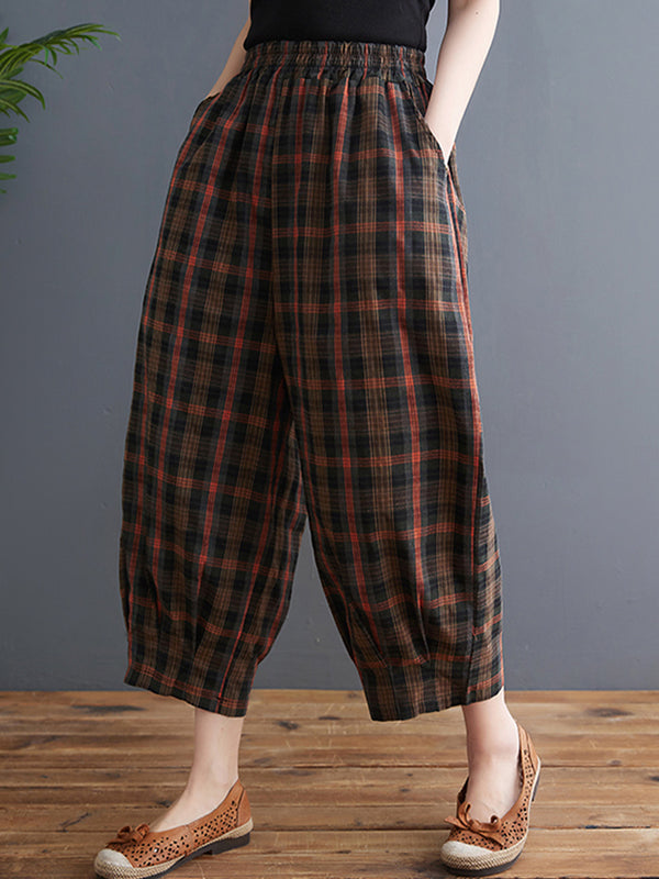 Vintage oversized plaid pants