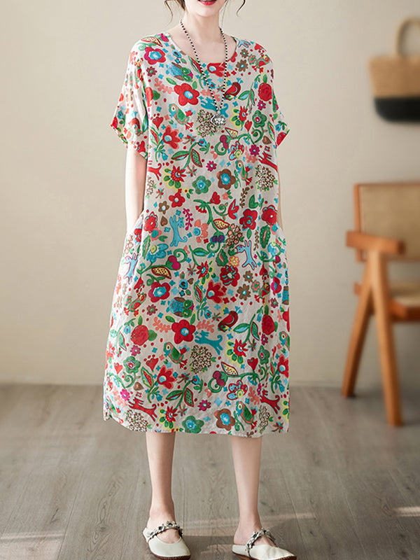 Floral Holiday Casual Dress