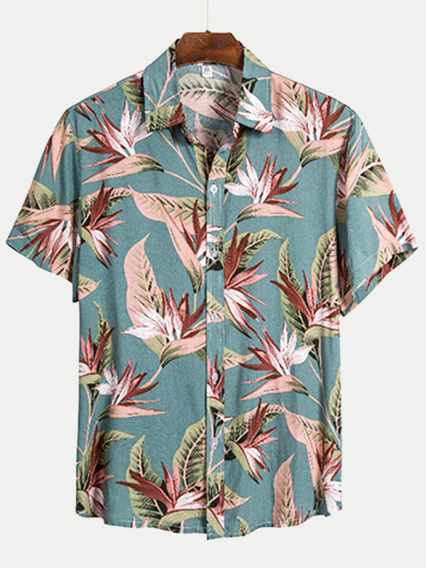 Chemise hawaïenne à manches courtes pour homme