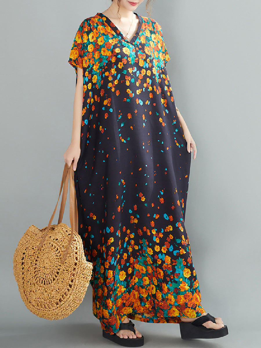 Floral Plus Size Casual Dress