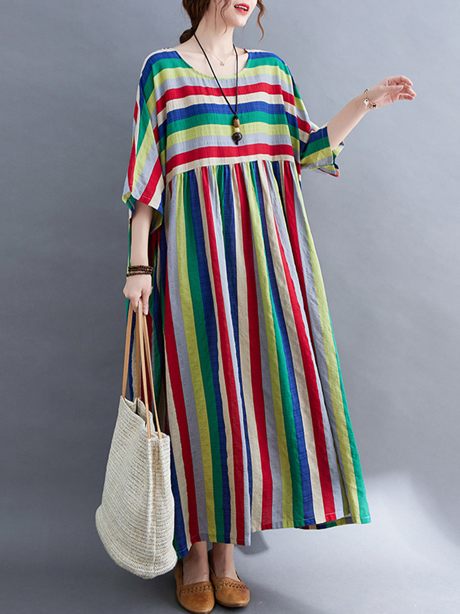 Round neck striped Dress