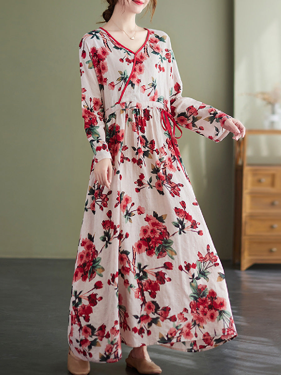 Floral Casual Long Sleeve Dress