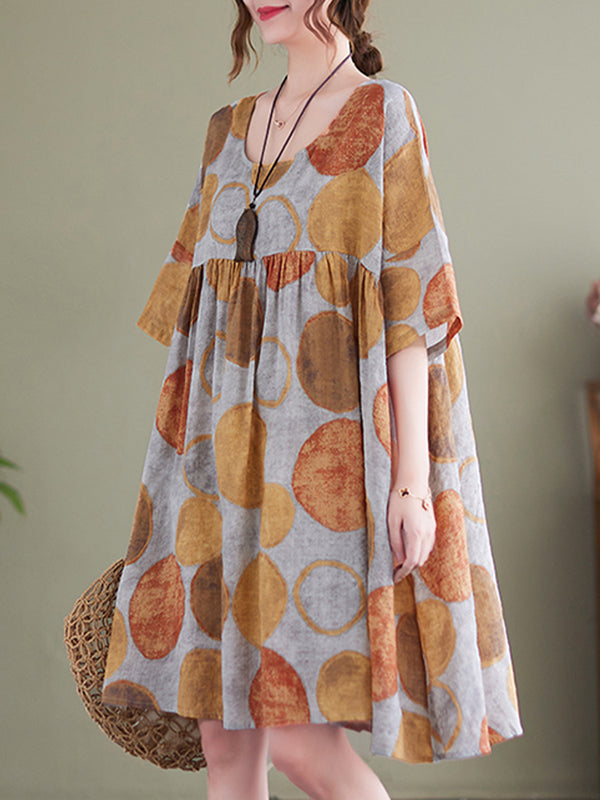 Oversized printed slimming dress