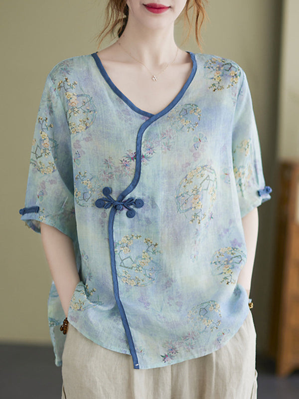 Ethnic style floral top