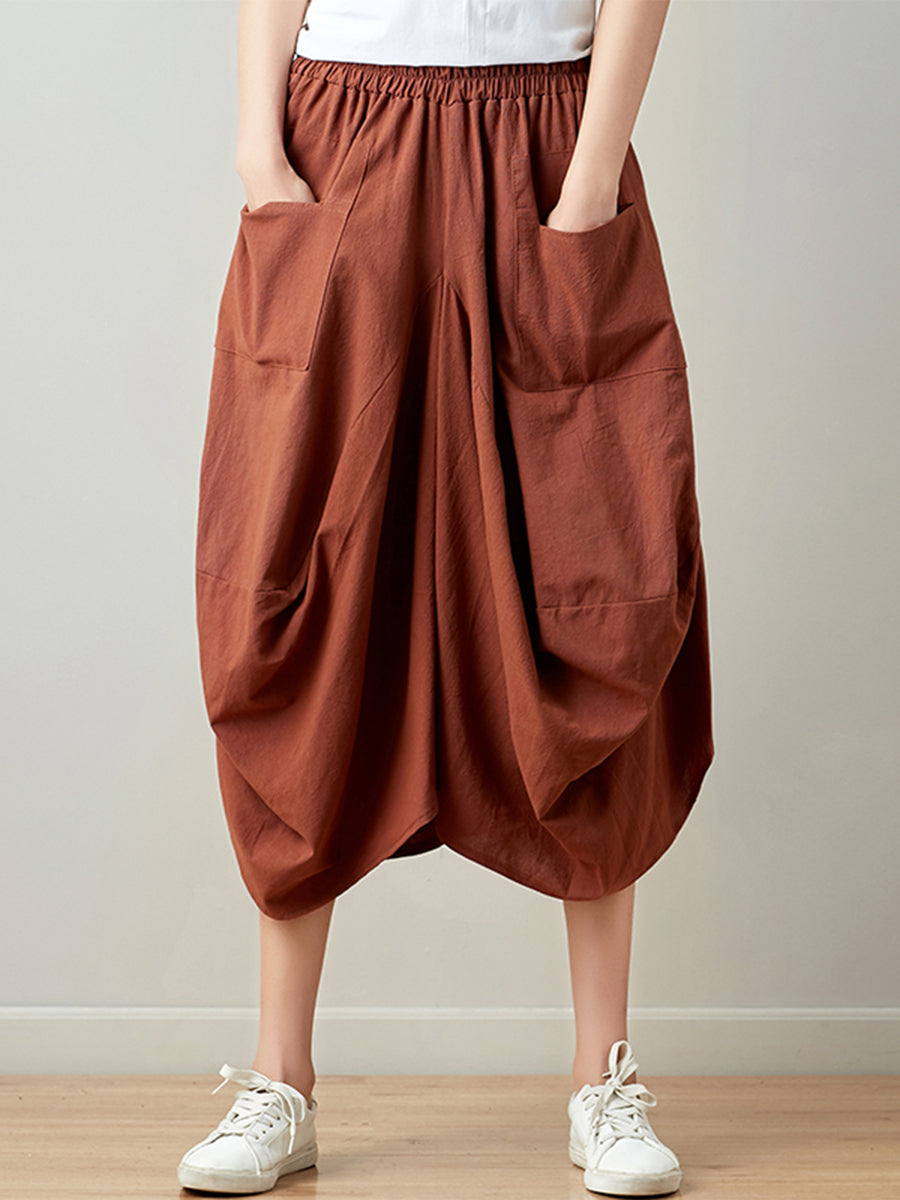 Oversized Slim Lantern Skirt