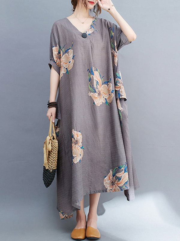 Floral Plus Size Casual Dress