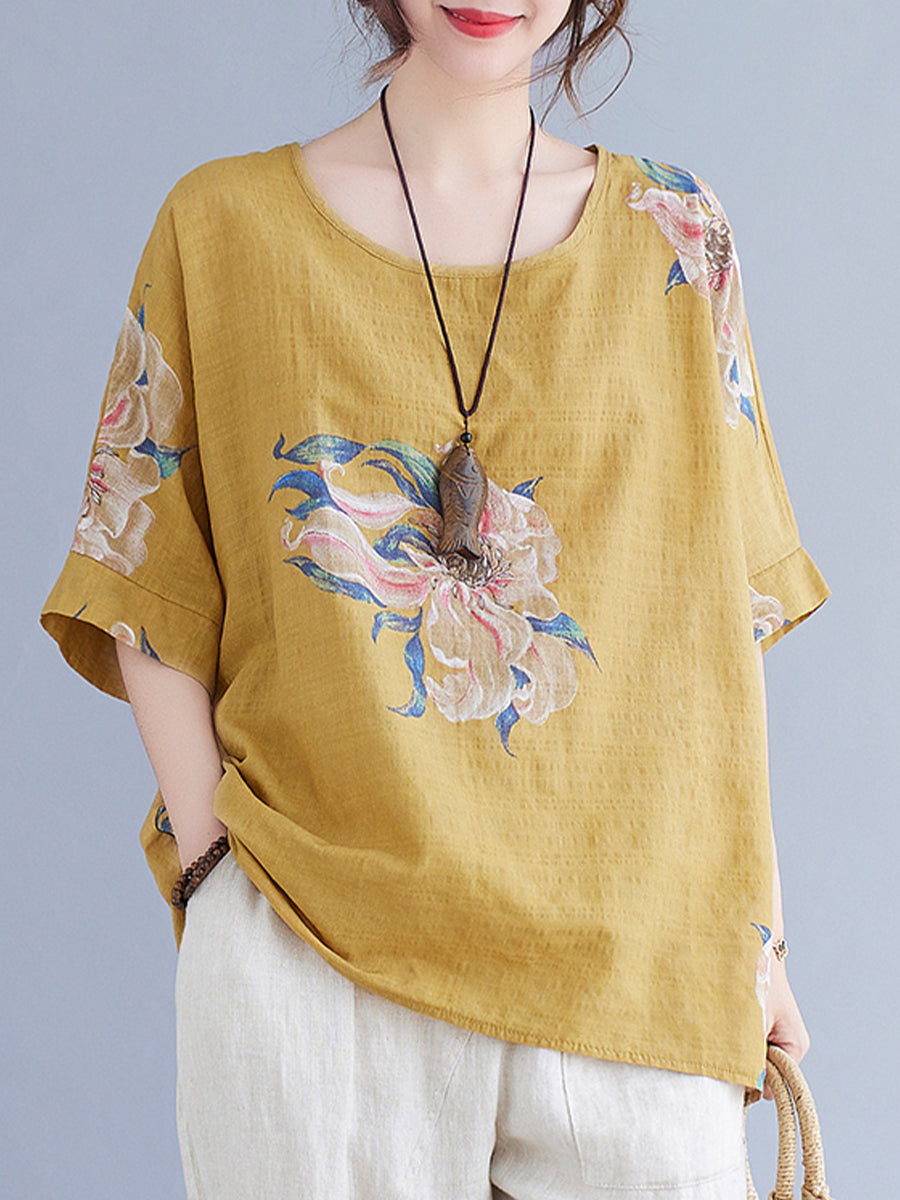 Art printed oversized shirt