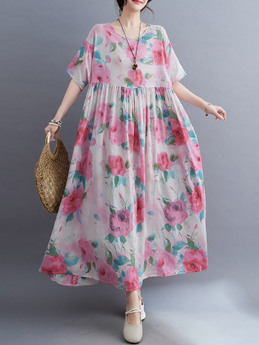 Floral Plus Size Casual Dress