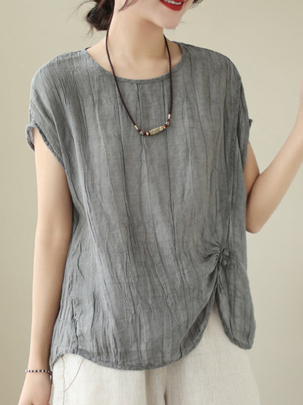 Round neck casual long shirt