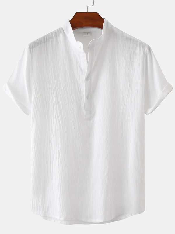 Chemise à manches courtes en coton Beach pour homme