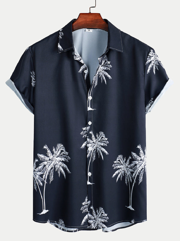 Men's Beach Print short sleeve shirt