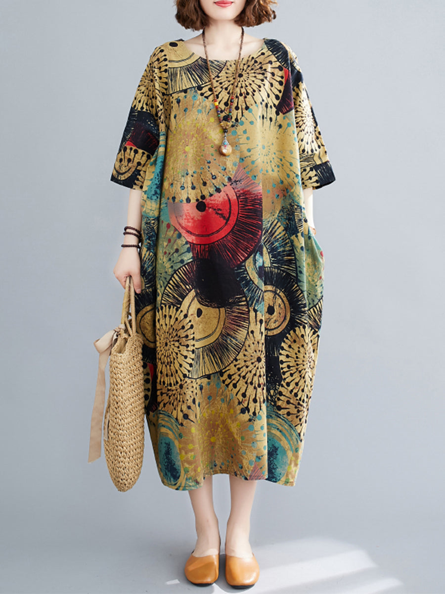 Casual printed oversized dress