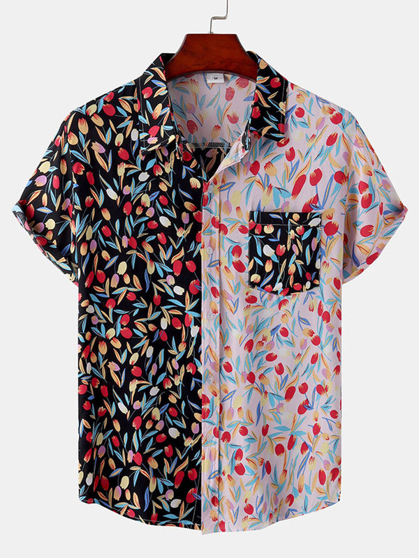 Camicia a maniche corte casual hawaiana da uomo