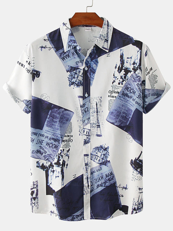 Men's holiday short sleeve shirt