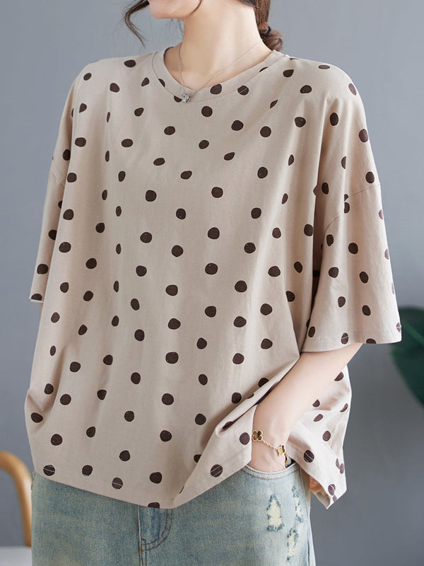 Polka dot oversized shirt