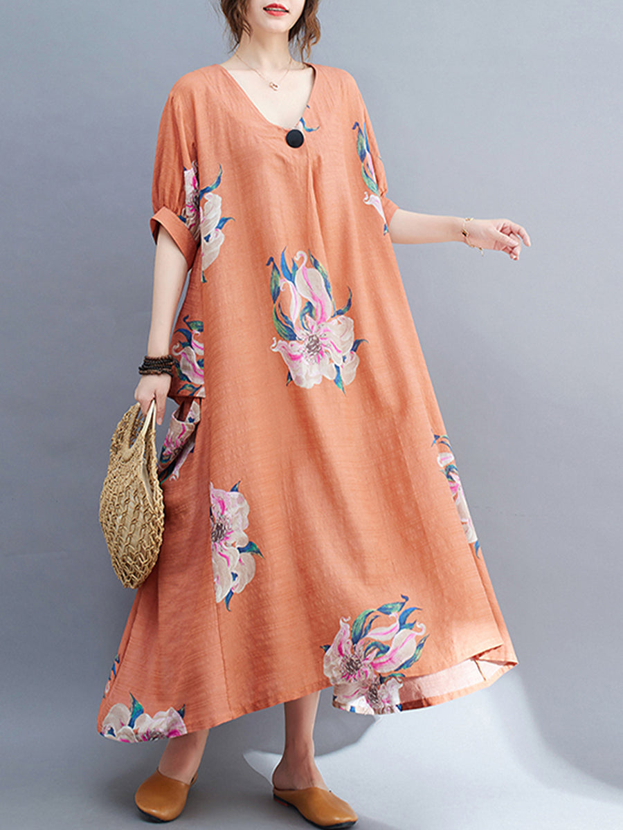 Floral Plus Size Casual Dress