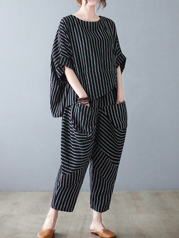 Vertical striped pocket loose set