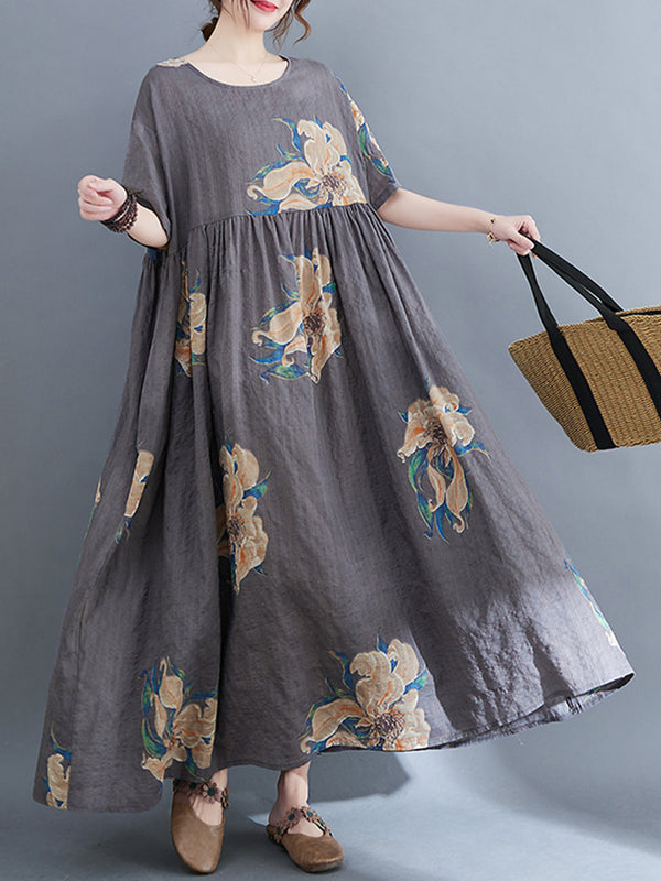 Floral Plus Size Casual Dress