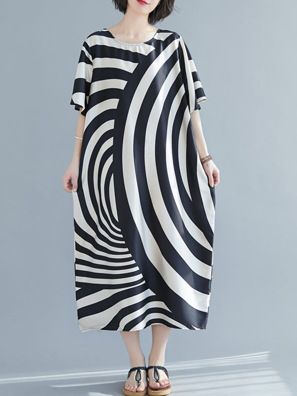 Art minimalist printed dress