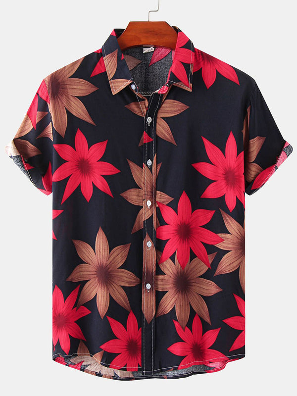 Chemise hawaïenne à manches courtes pour homme