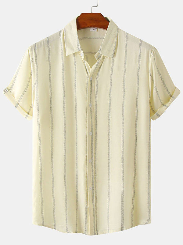 Chemise à pois à manches courtes pour homme