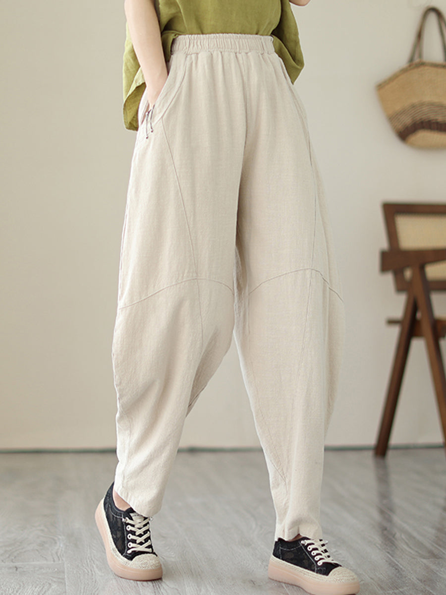 Solid color high waisted slimming pants