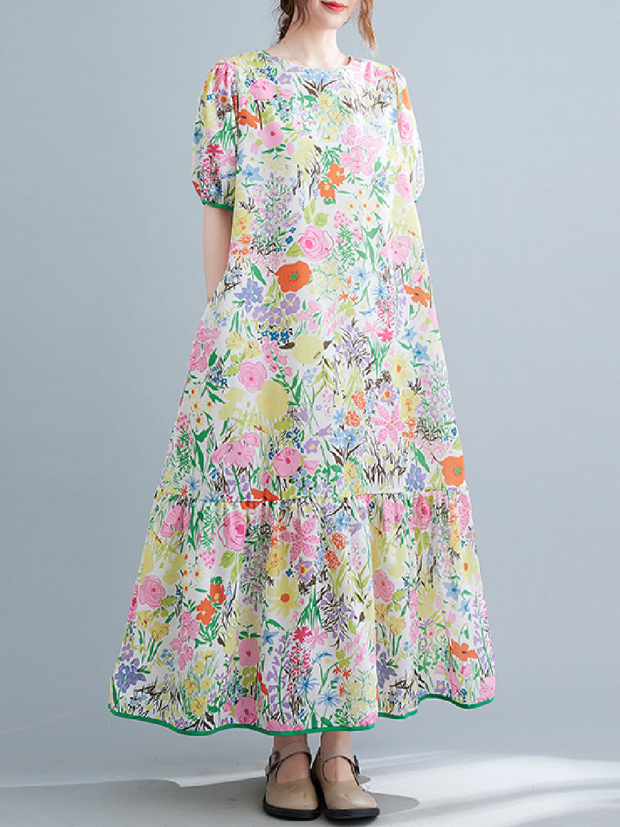 Floral Holiday Loose Dress