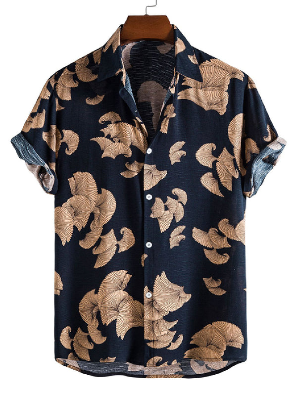 Men's Casual Print short sleeve shirt