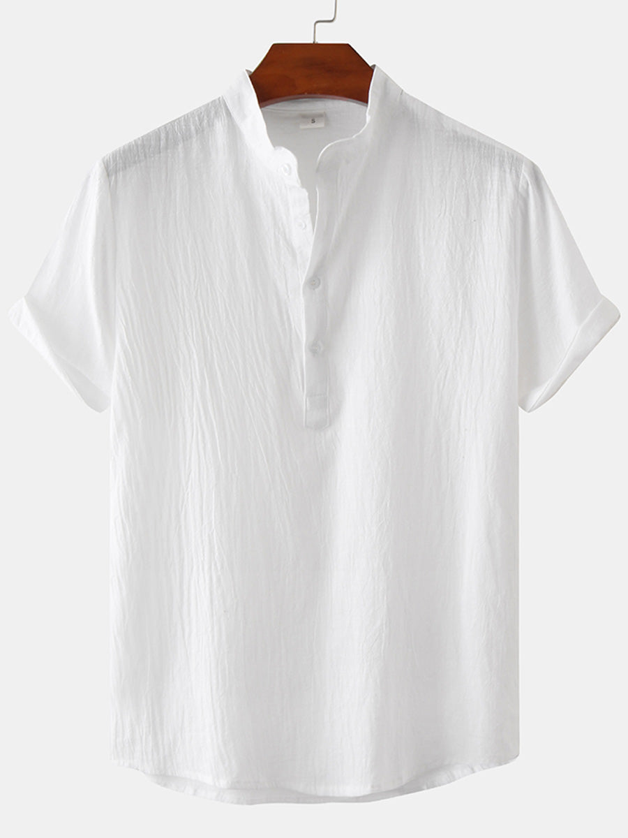 Chemise à manches courtes en coton Beach pour homme