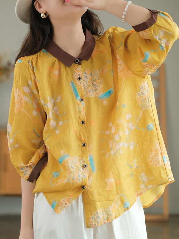 Flower printed summer shirt