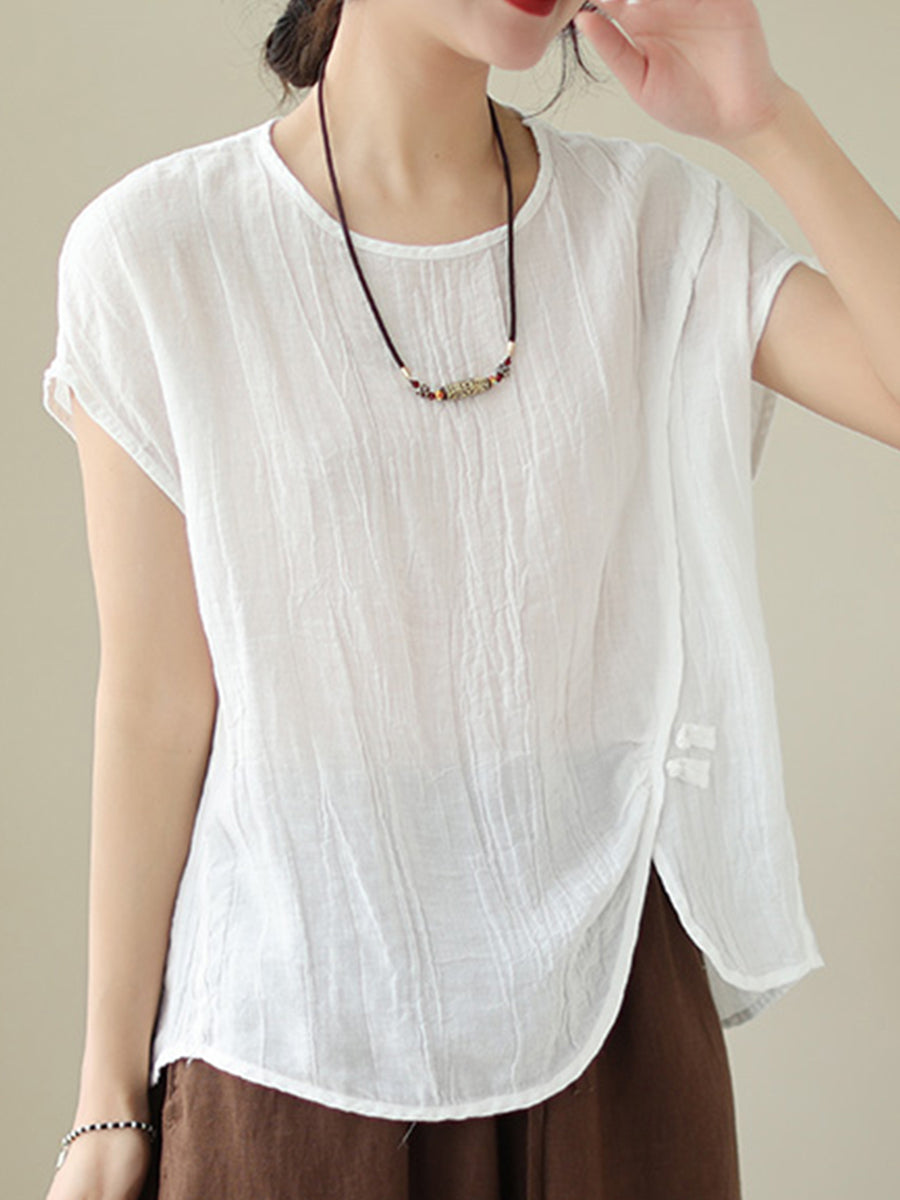 Round neck casual long shirt