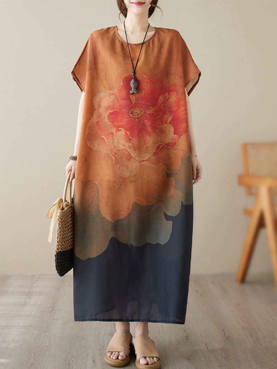 Ethnic Print Casual Dress