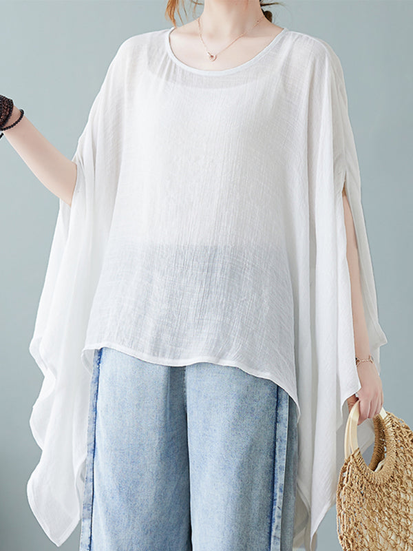 Long sleeved split top