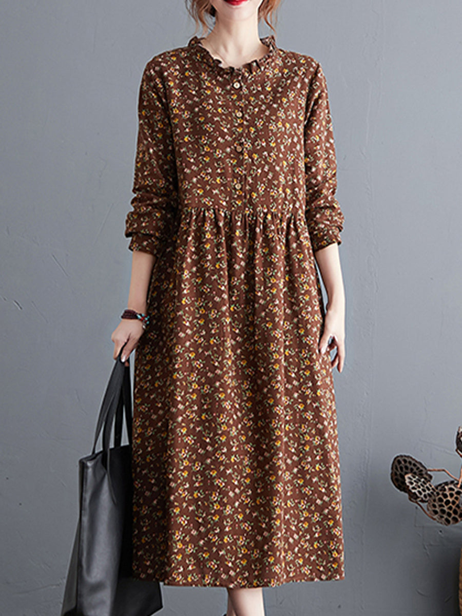 Vintage floral long dress