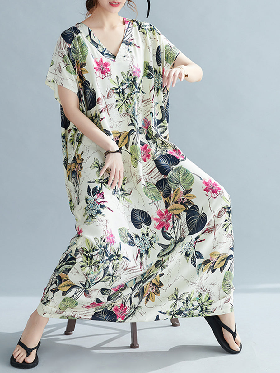 Plant floral printed dress