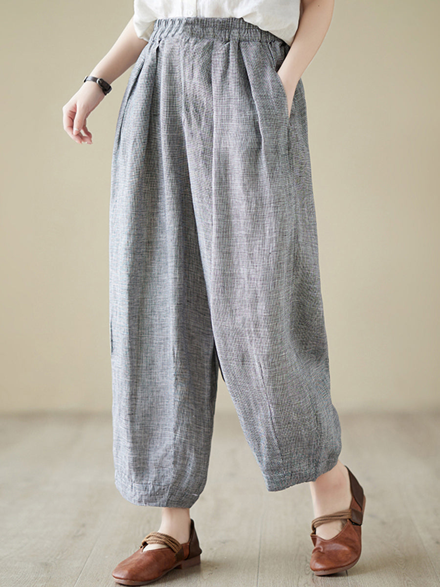 Retro Cotton Hemp Radish Casual Pants