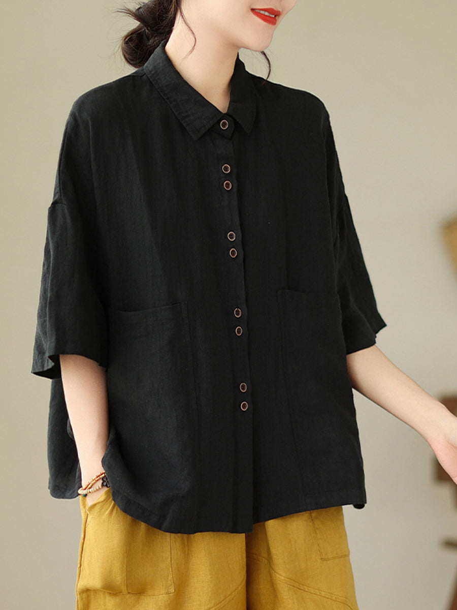 Double button and pocket shirt